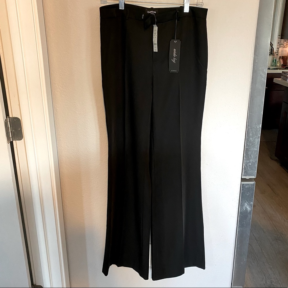 Brand new Black BEBE Wide leg slacks. Size 8